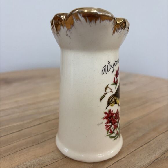 Vintage Wyoming Souvenir Creamer Pitcher 1960s Western Meadow Lark Cottagecore - Picture 3 of 11